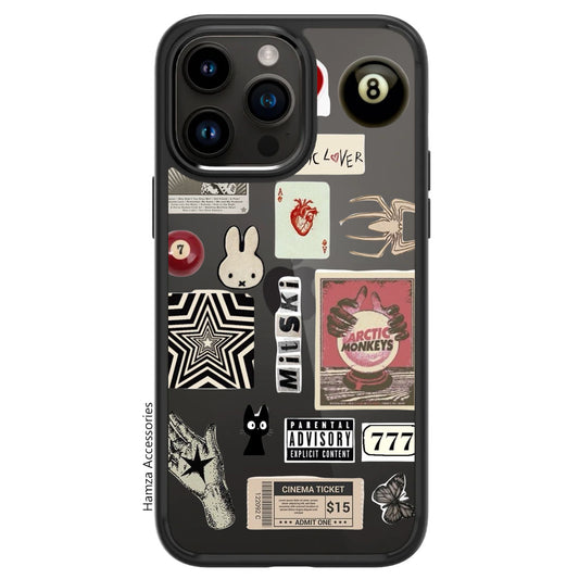 Customisable Metal Ring Transparent Case