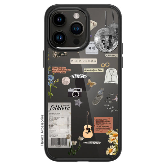 Customisable Metal Ring Transparent Case