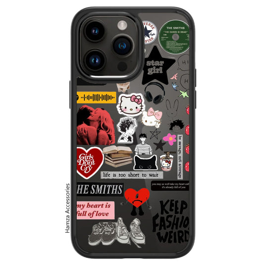 Customisable Metal Ring Transparent Case