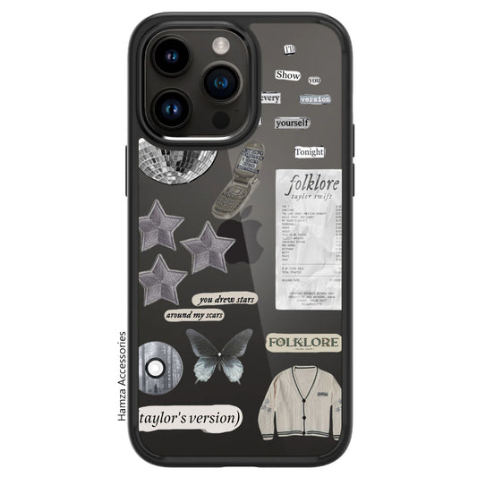 Customisable Metal Ring Transparent Case